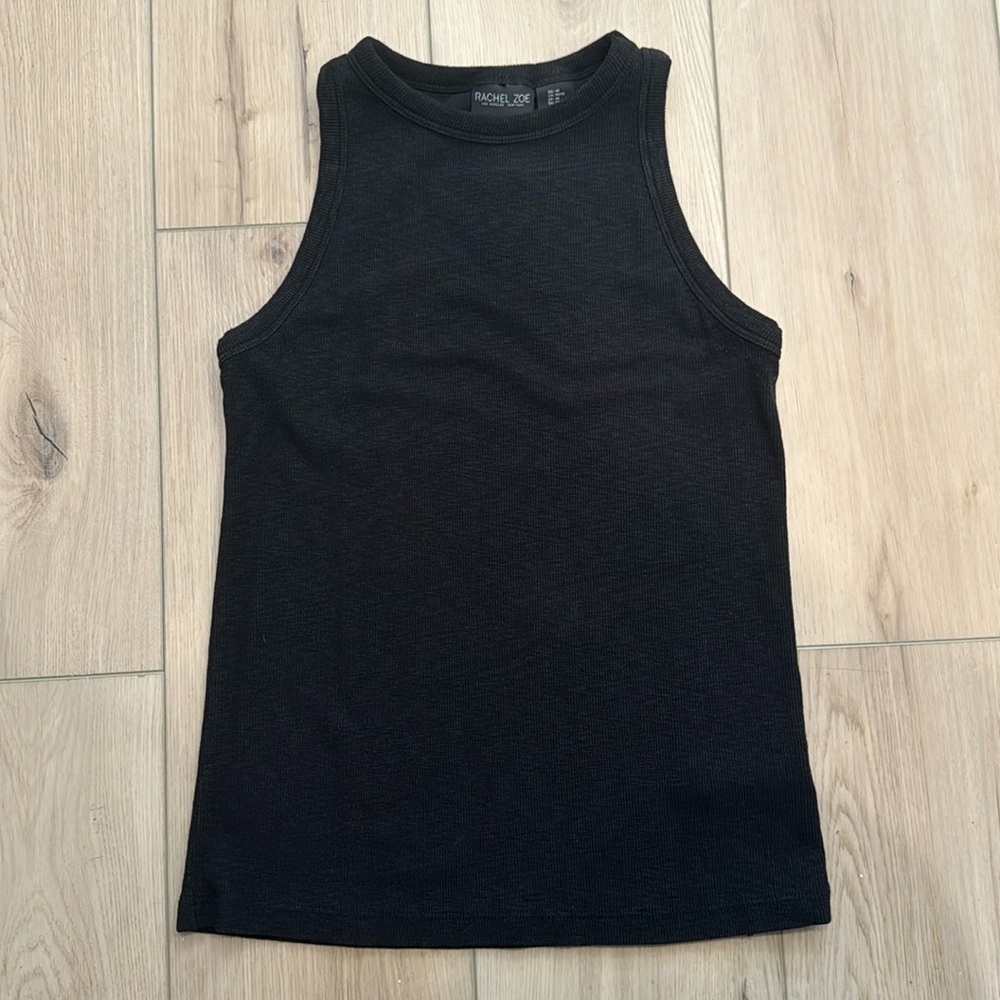 RACHEL ZOE BASIC HIGH NECK TANK-TOP